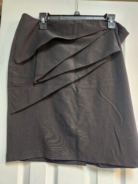 Cato Black Layered Ruffle Pencil Skirt